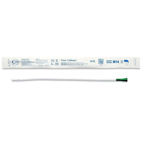 Cure Catheter Nelaton Uncoated Fg14 Male 40cm Green