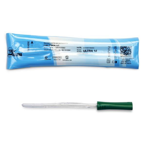 Cure Catheter Twist Fg14 Female 12.5cm Green
