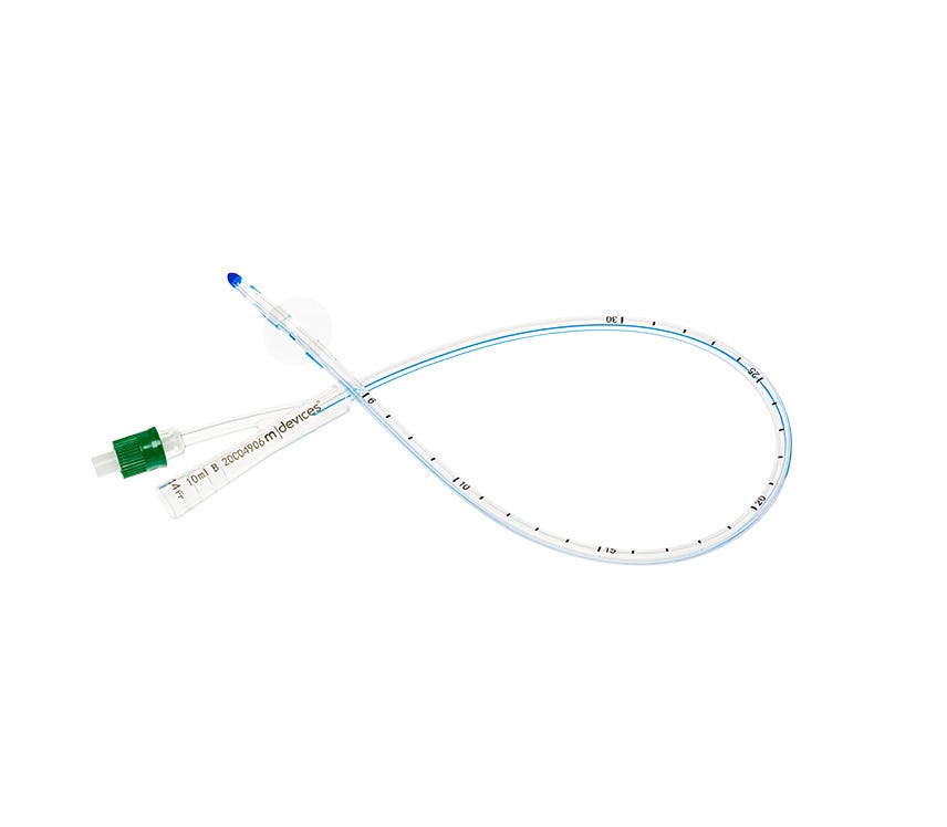 Mdevices Catheter 14 Fr Male 10cc Silicone 45cm