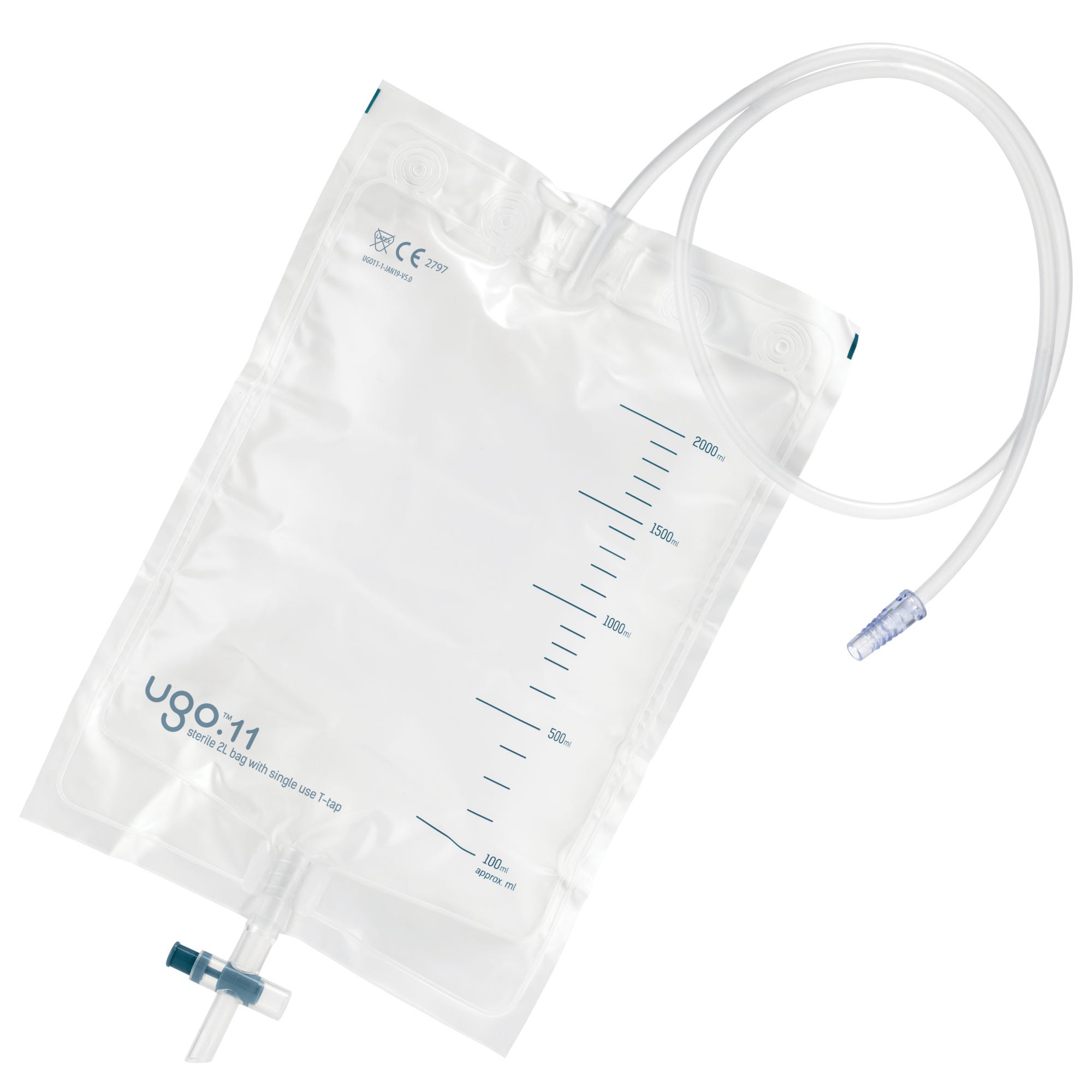 Ugo Drainage Bag 2000ml 90cm Tube