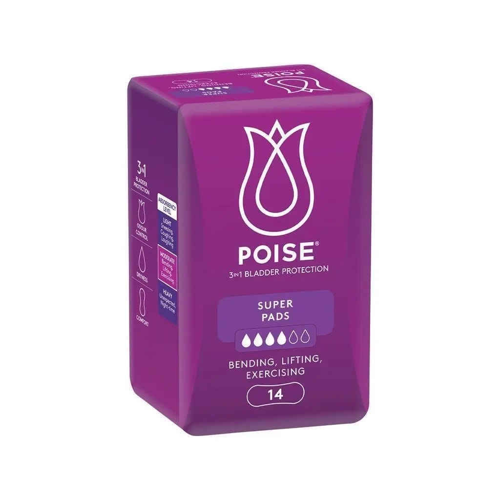 Poise Pads Super 276x120mm Female 370ml 276mm White