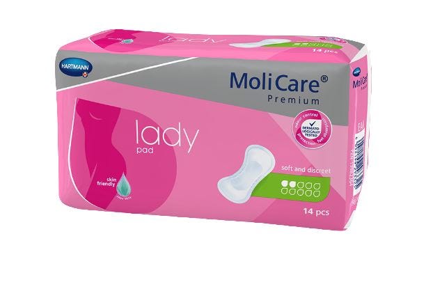 Molicare Premium Lady Pads 2 Drops 265x112mm Female 331ml