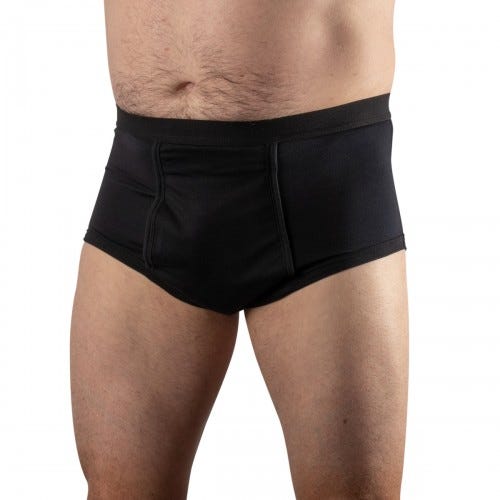 Conni Oscar Mens Brief Medium Waist 85cm Male 200 Ml Waterproof Black