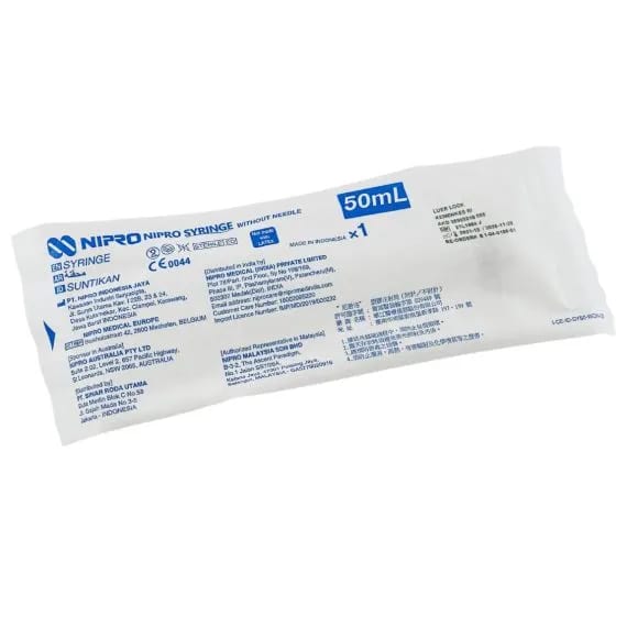 Nipro Syringe Hypo Luer Lock 50 Ml/60 Ml 50ml