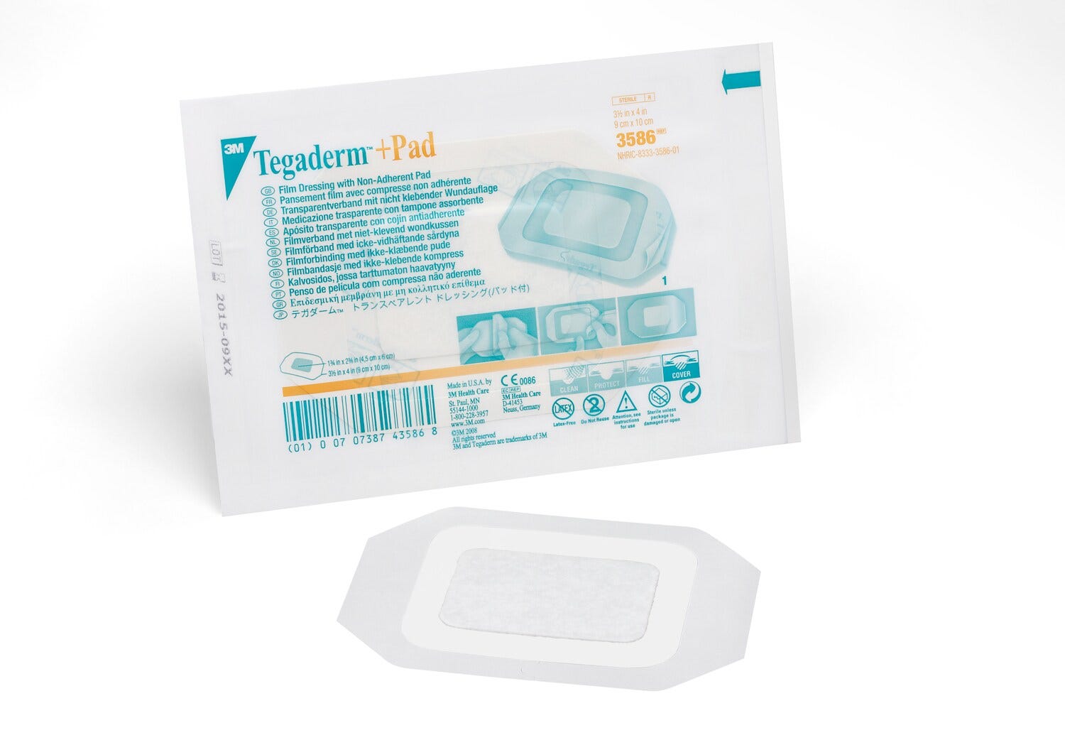 Tegaderm + Pad Film Dressing 9cmx10cm