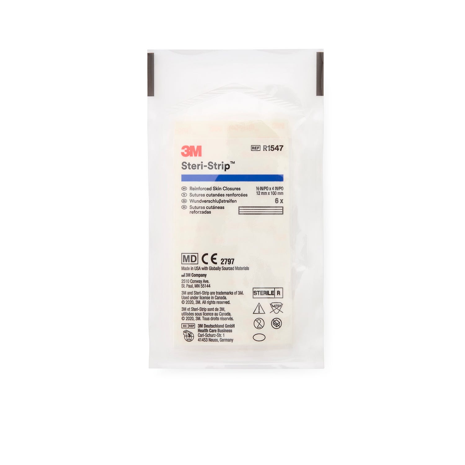 Steri Strip Reinforced Adhesive Skin Closures 12mmx100mm Skin