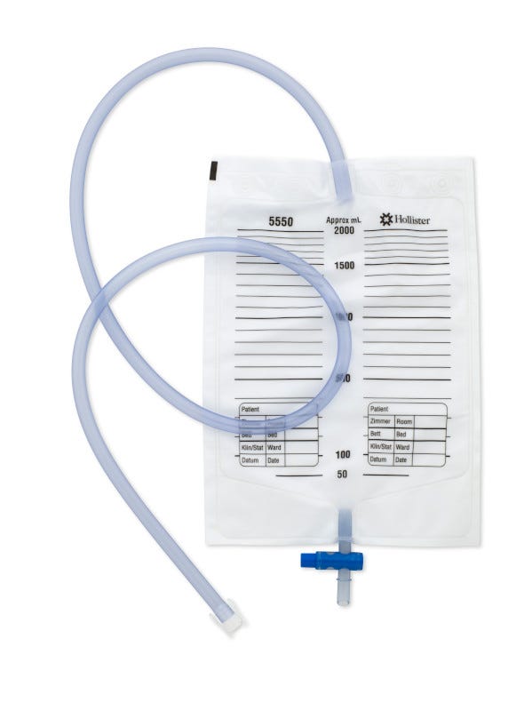 Hollister Non Sterile Urostomy Drain Bag 2000ml 120cm Tube