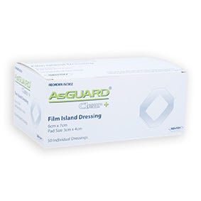 Asguard Clear Film Island Dressing 6 Cm X 7 Cm