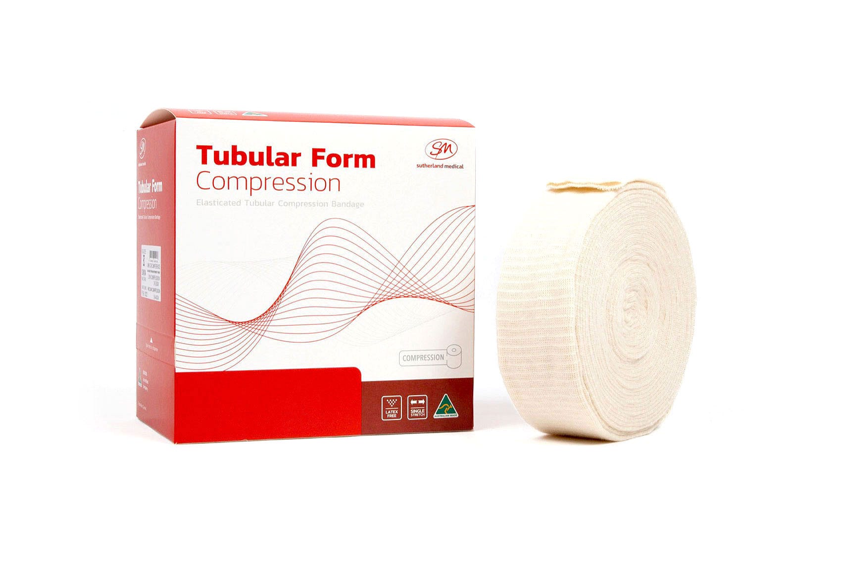 Tubular Form Compression Bandage Size A 4cm Wide Latex Free Natural