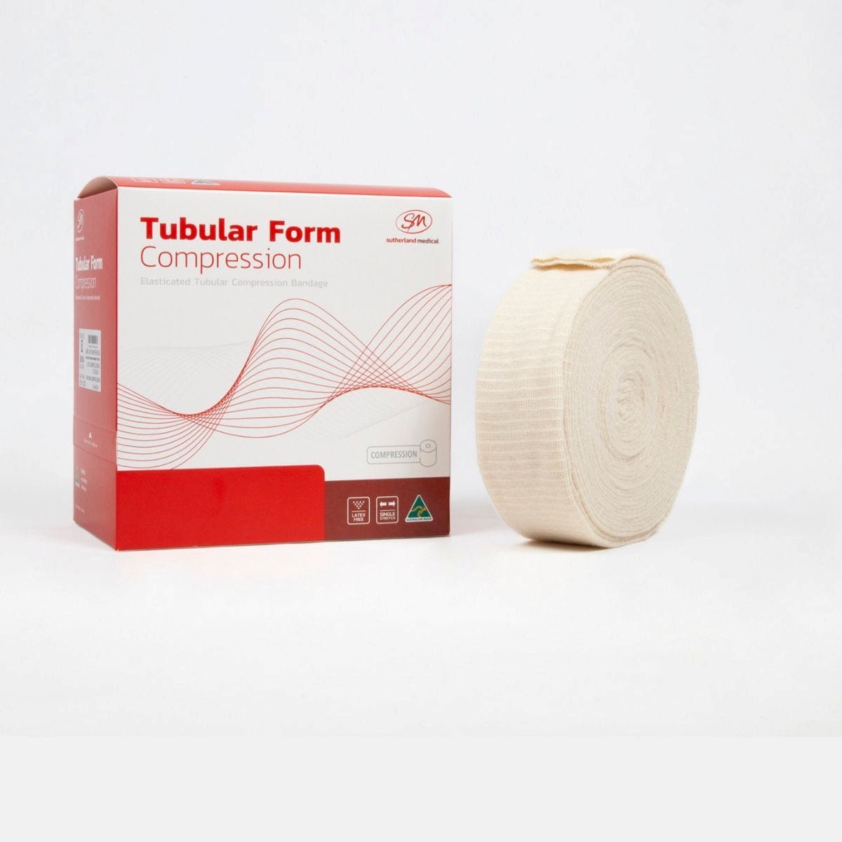 Tubular Form Compression Bandage Size E 8.5cm Wide Latex Free Natural