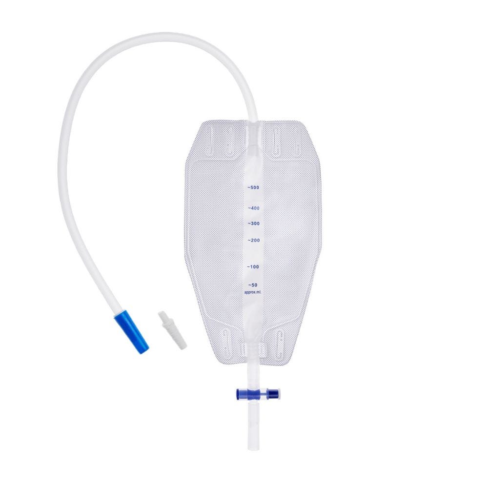 Unoquip Leg Bag Hhc No Backing 500ml Unisex 30cm Tube