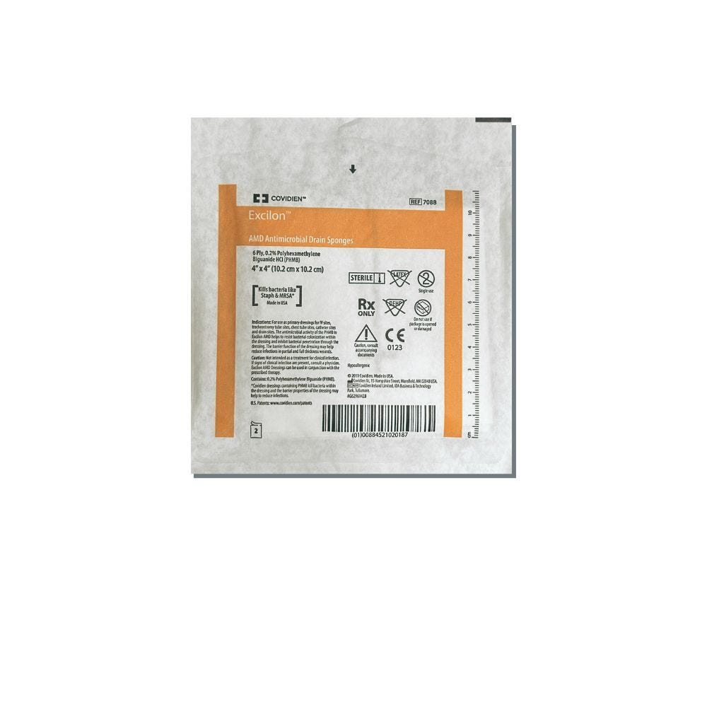 Kendall Excilon Amd Drain Sponge 10cm Sterile