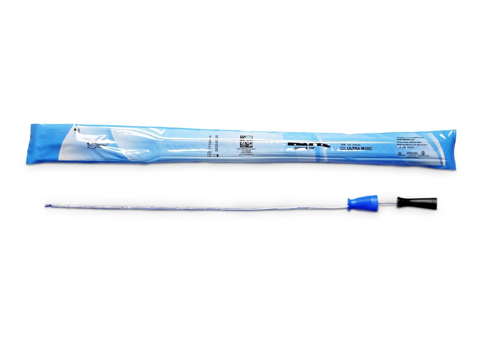 Cure Ultra Catheter Pre Lubricated Fg10 Male 40cm Black