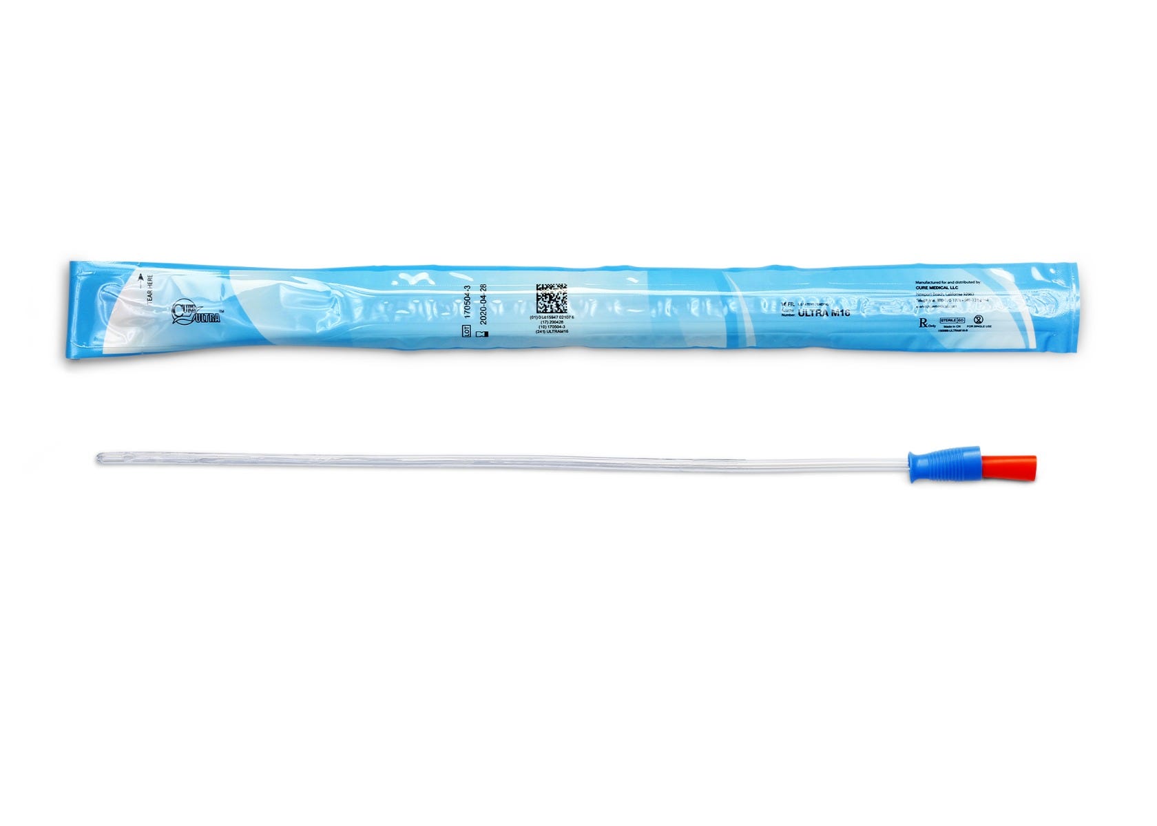 Cure Ultra Catheter Pre Lubricated Fg16 Male 40cm Orange